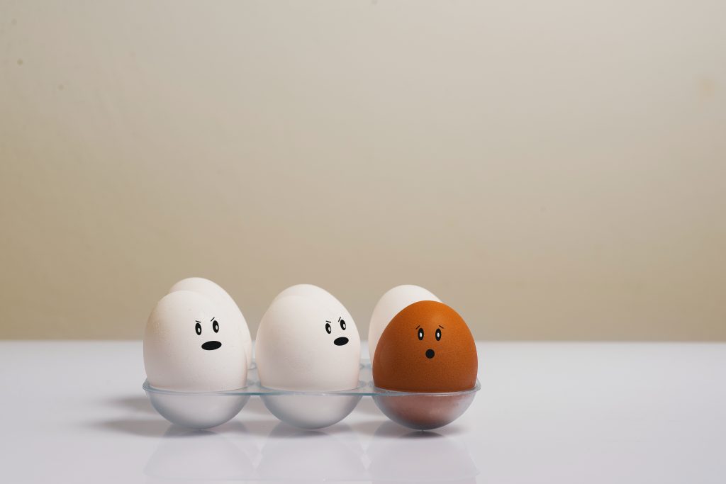 eggs with faces